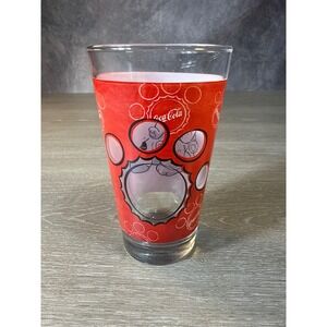 Coca-Cola Polar Bear Red Bottle Cap Pint Glass Collectible Soda Advertising